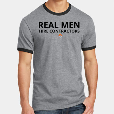 VCT Real Men Hire Contractors - Core Cotton Ringer Tee Thumbnail