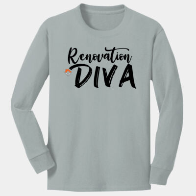 VCT Renovation Diva - Youth Long Sleeve Core Cotton Tee Thumbnail