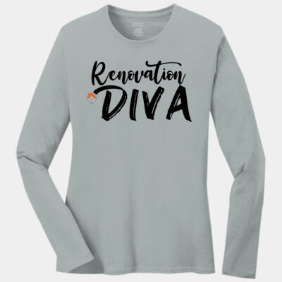 VCT Renovation Diva - Ladies Long Sleeve Core Cotton Tee Thumbnail