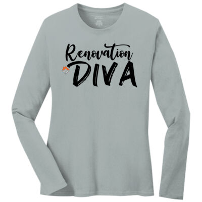 VCT Renovation Diva - Ladies Long Sleeve Core Cotton Tee Thumbnail
