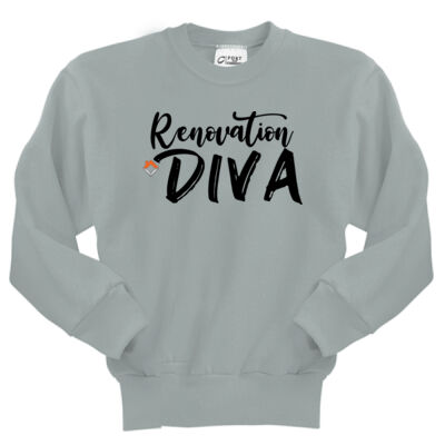 VCT Renovation Diva - Youth Core Fleece Crewneck Sweatshirt Thumbnail