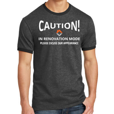 VVT Caution in renovation mode  - Core Cotton Ringer Tee Thumbnail