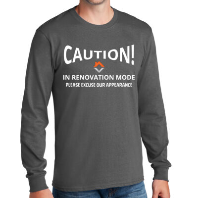 VVT Caution in renovation mode  - Long Sleeve Core Cotton Tee Thumbnail