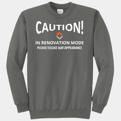 VVT Caution in renovation mode  - Core Fleece Crewneck Sweatshirt Thumbnail
