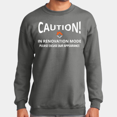 VVT Caution in renovation mode  - Tall Essential Fleece Crewneck Sweatshirt Thumbnail