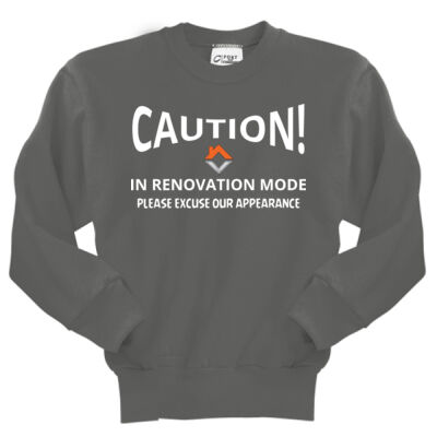 VVT Caution in renovation mode  - Youth Core Fleece Crewneck Sweatshirt Thumbnail