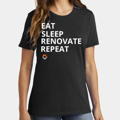 Eat Sleep Renovate Repeat - Ladies Core Cotton Tee Thumbnail