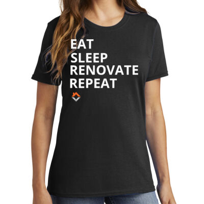 Eat Sleep Renovate Repeat - Ladies Core Cotton Tee Thumbnail
