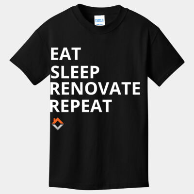 Eat Sleep Renovate Repeat - Youth Core Cotton Tee Thumbnail