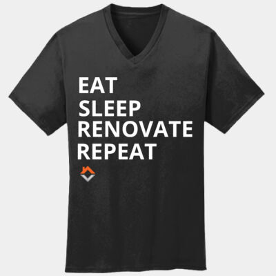 Eat Sleep Renovate Repeat - Core Cotton V Neck Tee Thumbnail