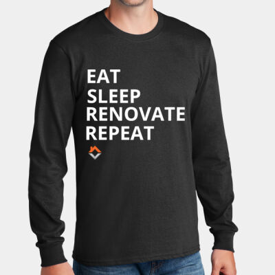 Eat Sleep Renovate Repeat - Long Sleeve Core Cotton Tee Thumbnail