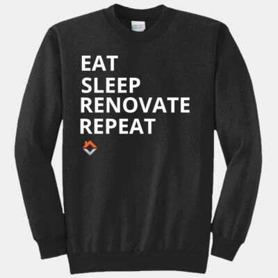 Eat Sleep Renovate Repeat - Core Fleece Crewneck Sweatshirt Thumbnail