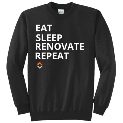 Eat Sleep Renovate Repeat - Core Fleece Crewneck Sweatshirt Thumbnail
