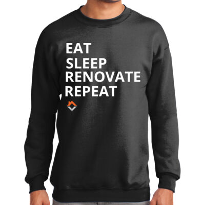 Eat Sleep Renovate Repeat - Tall Essential Fleece Crewneck Sweatshirt Thumbnail