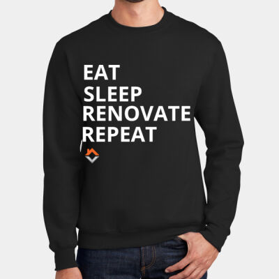 Eat Sleep Renovate Repeat - Essential Fleece Crewneck Sweatshirt Thumbnail