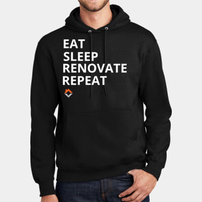 Eat Sleep Renovate Repeat - Essential Fleece Pullover Hooded Sweatshirt Thumbnail