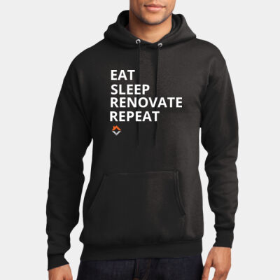 Eat Sleep Renovate Repeat - Core Fleece Pullover Hooded Sweatshirt Thumbnail