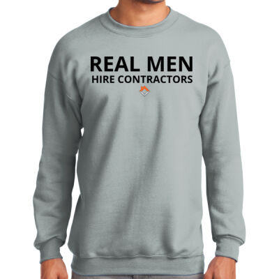 VCT Real Men Hire Contractors - Tall Essential Fleece Crewneck Sweatshirt Thumbnail