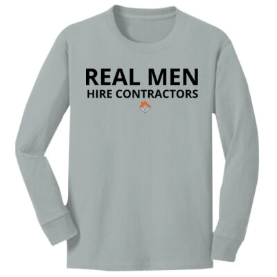 VCT Real Men Hire Contractors - Youth Long Sleeve Core Cotton Tee Thumbnail