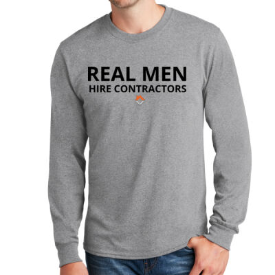 VCT Real Men Hire Contractors - Long Sleeve Core Cotton Tee Thumbnail