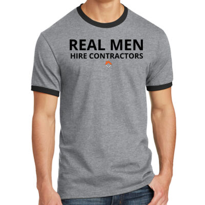 VCT Real Men Hire Contractors - Core Cotton Ringer Tee Thumbnail