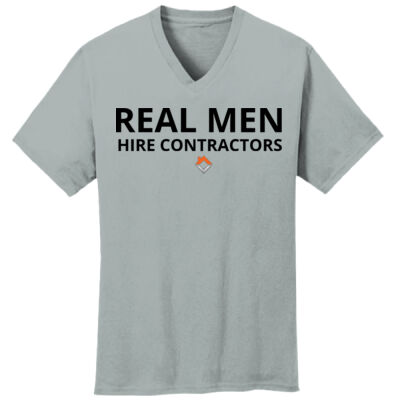 VCT Real Men Hire Contractors - Core Cotton V Neck Tee Thumbnail