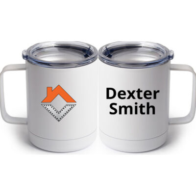 VCT Personalized  - 10 oz White Stainless Steel Coffee Mug Thumbnail