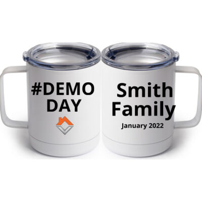 VCT Demo Day Personalized  - 10 oz White Stainless Steel Coffee Mug Thumbnail