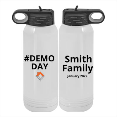 VCT Demo Day Personalized  - Custom 30 oz. White Stainless Steel Vacuum Insulated Water Bottle Thumbnail