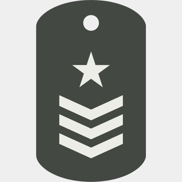 Military Star Chevron Dog Tag 1 Thumbnail