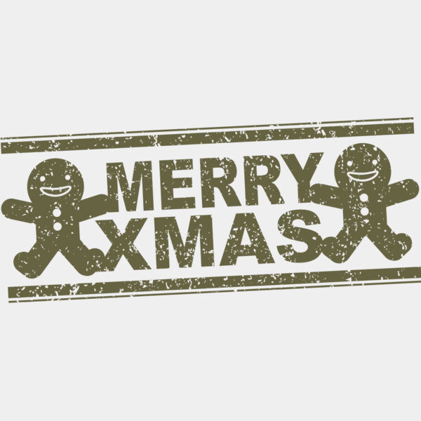 Merry Christmas Gingerbread Man Stamp 1 Thumbnail